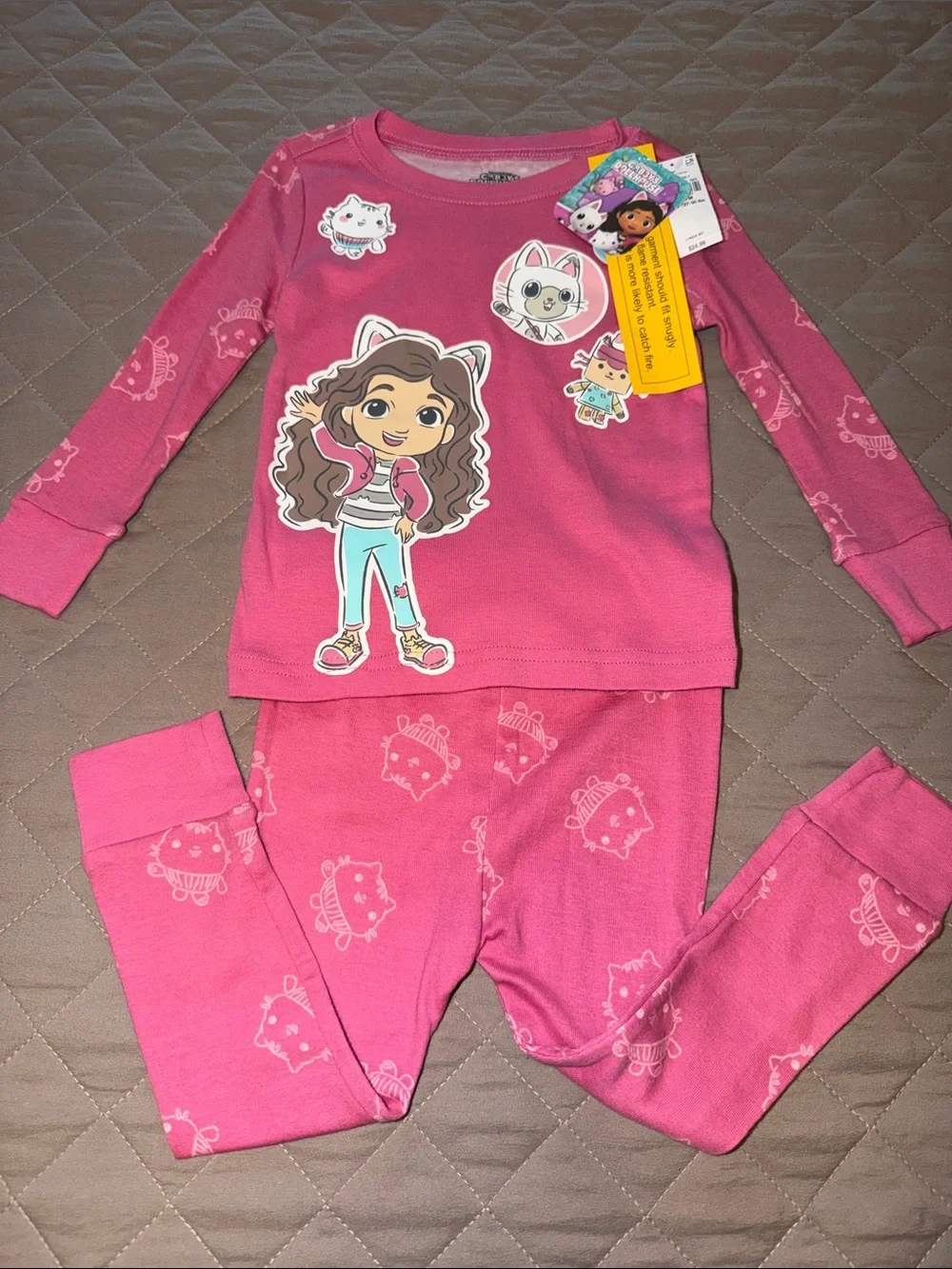 Old Navy Pink Girls Character Long-Sleeve Pajama Set